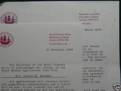 Original letters from Buckinham palace - 1979