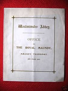 1907 Maundy Service Programme.