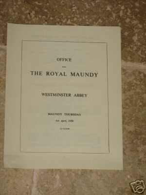 1950 Maundy Service Programme.
