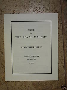 1952 Maundy Service Programme.