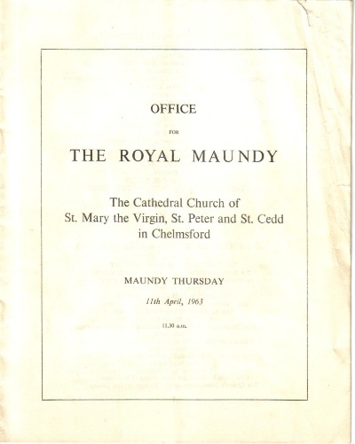 1963 Maundy Service Programme.