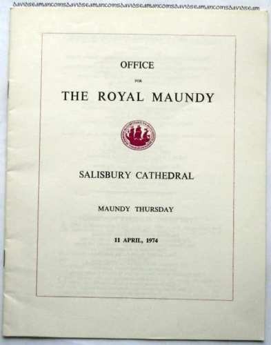 1974 Maundy Service Programme.