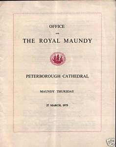 1975 Maundy Service Programme.