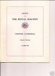 1992 Maundy Service Programme.