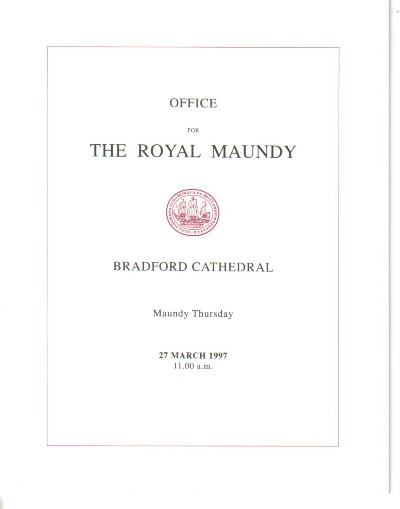 1997 Maundy Service Programme.