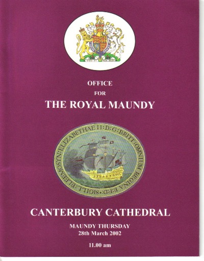 2002 Maundy Service Programme.